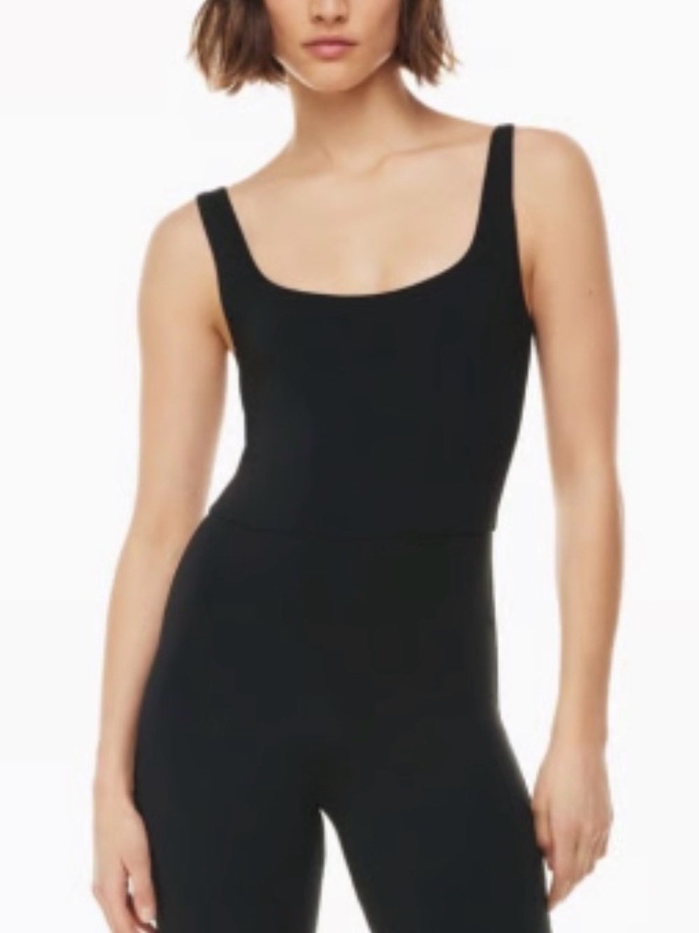 Aritzia Black Scoop Neck Sleeveless Jumpsuit